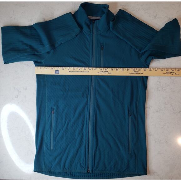 NWT ICEBREAKER RealFleece Descender LS Full Zip Wool Jacket Green Men's Large - Picture 12 of 16
